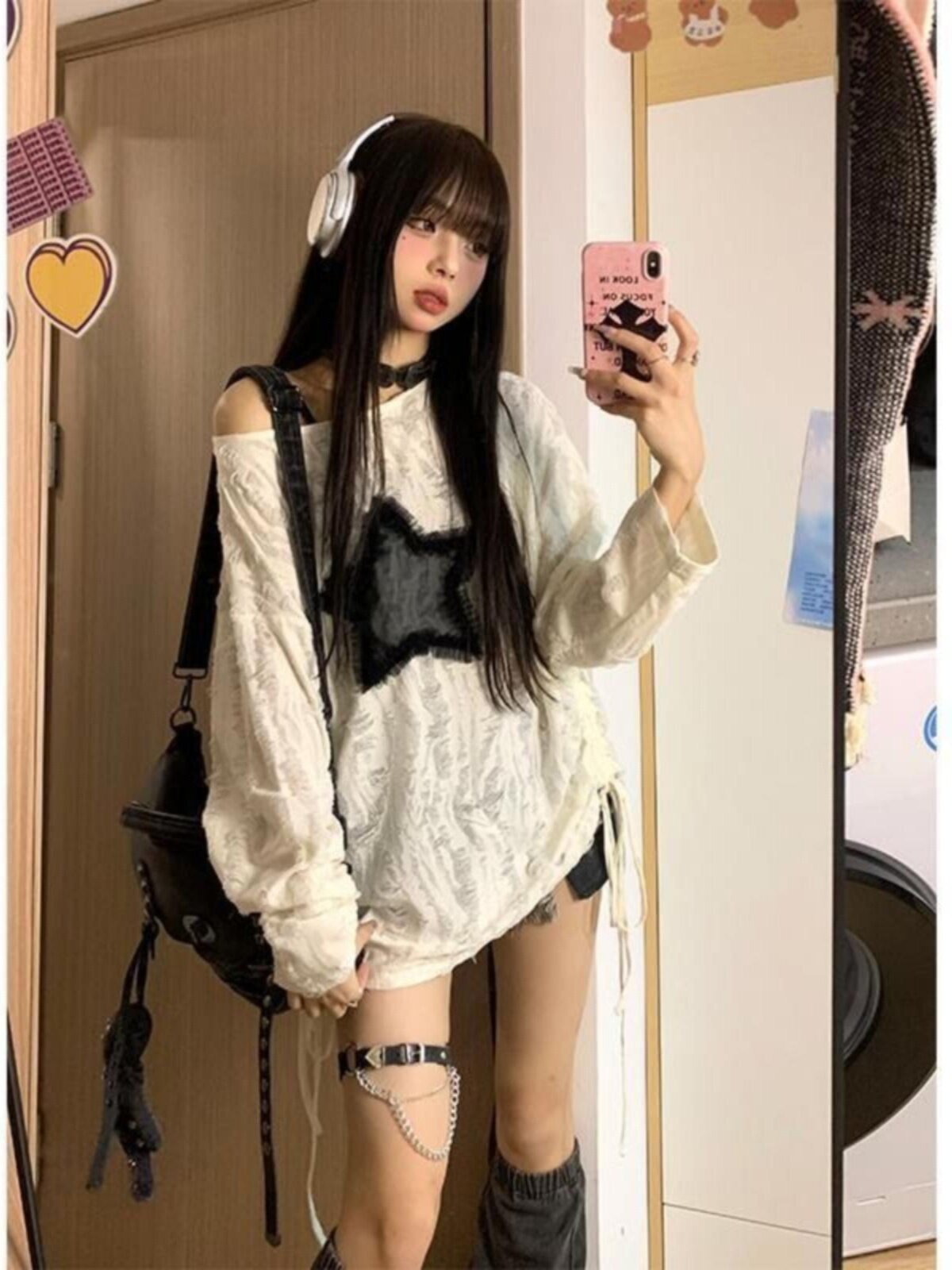 Women Top Fashion - Fashion Streetwear Kpop Pullover Tops Hole