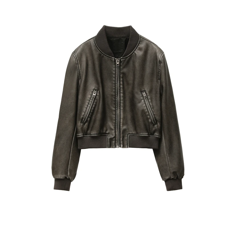 Women'S Fashion Bomber Jacket - LEIDIANMU Women's 2025 New Vintage Imitation