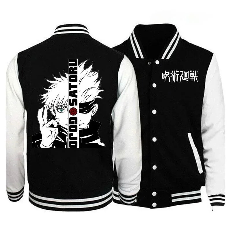 Women Fashion Jackets - Anime Jujutsu Kaisen Gojo Satoru Baseball
