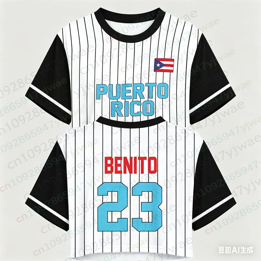 Puerto Rico Crop Top Jersey Pu - Women'S Fashion Rugby Top incelemesi ve fiyatı