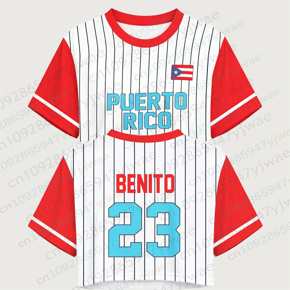 Puerto Rico Crop Top Jersey Pu - Women'S Fashion Rugby Top incelemesi ve fiyatı