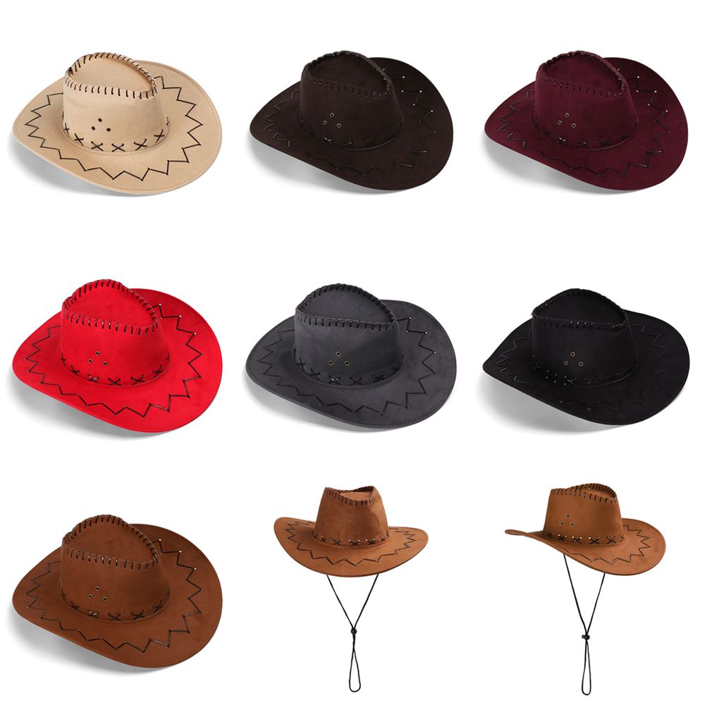 Unisex Cowboy Hat Suede Fashio - Women'S Fashion Wild West incelemesi ve fiyatı