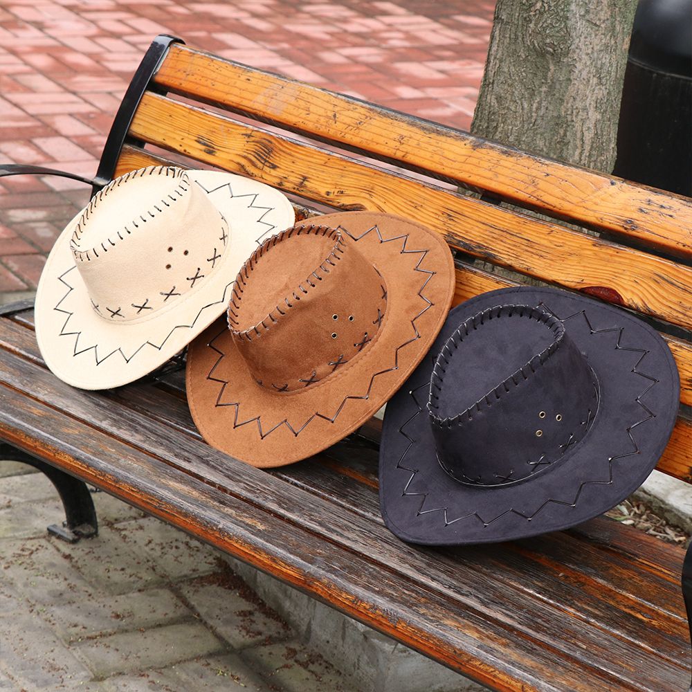 Unisex Cowboy Hat Suede Fashio - Women'S Fashion Wild West incelemesi ve fiyatı