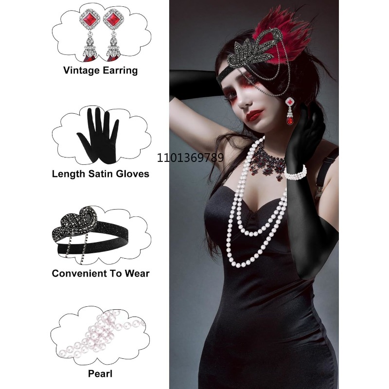 6 Pcs 1920s Flapper Accessorie - Women'S Fashion Roaring 20S incelemesi ve fiyatı
