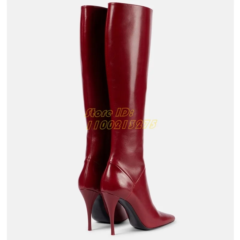 Matte Leather Knee High Boots  - Women'S Fashion Leather Boots incelemesi ve fiyatı