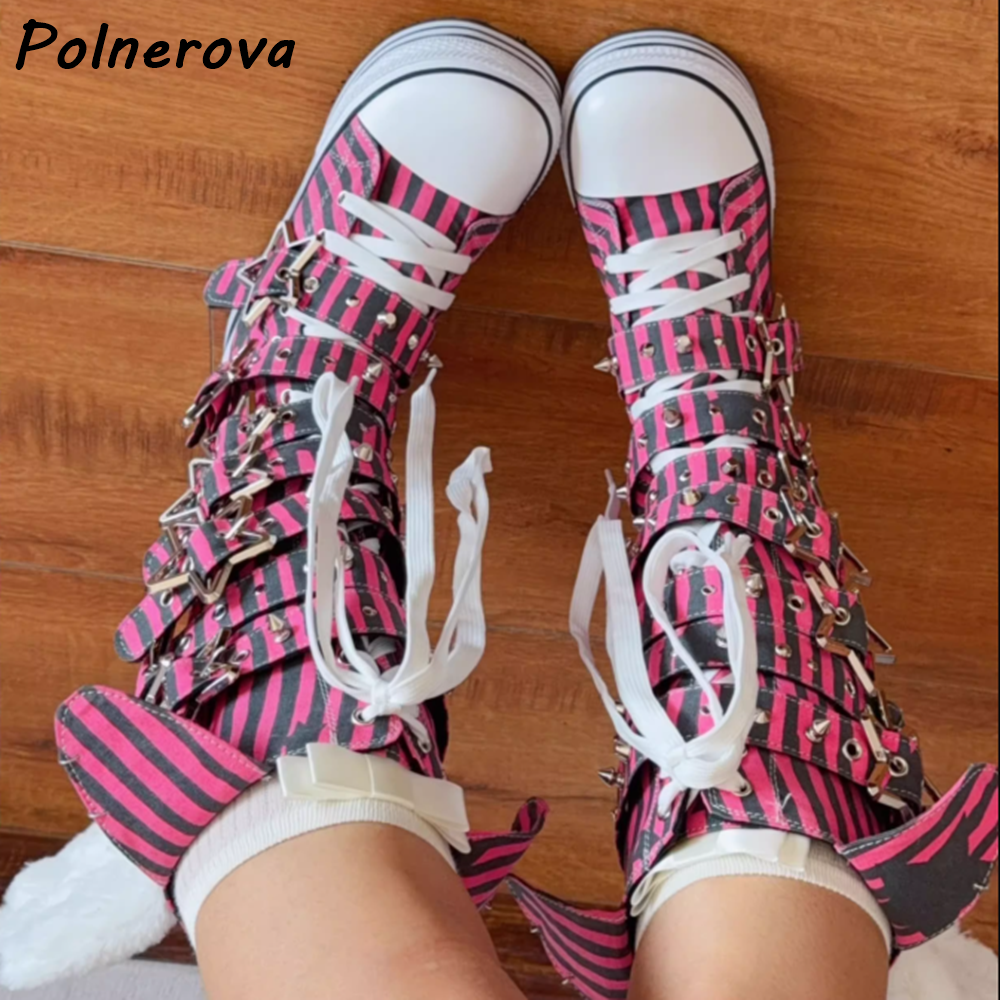 Rose Black Stripes Platform Bo - Winter Fashion Women Boots incelemesi ve fiyatı