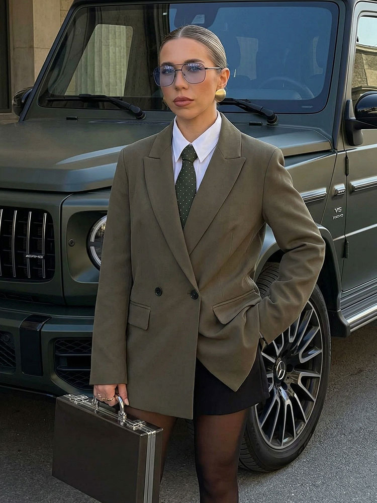 Womens Oversized Beige Blazer  - Blazer Women Oversized incelemesi ve fiyatı