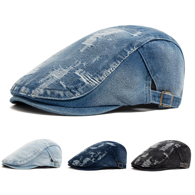 Fashion Men Ripped Denim Beret - Women Fashion Nz incelemesi ve fiyatı
