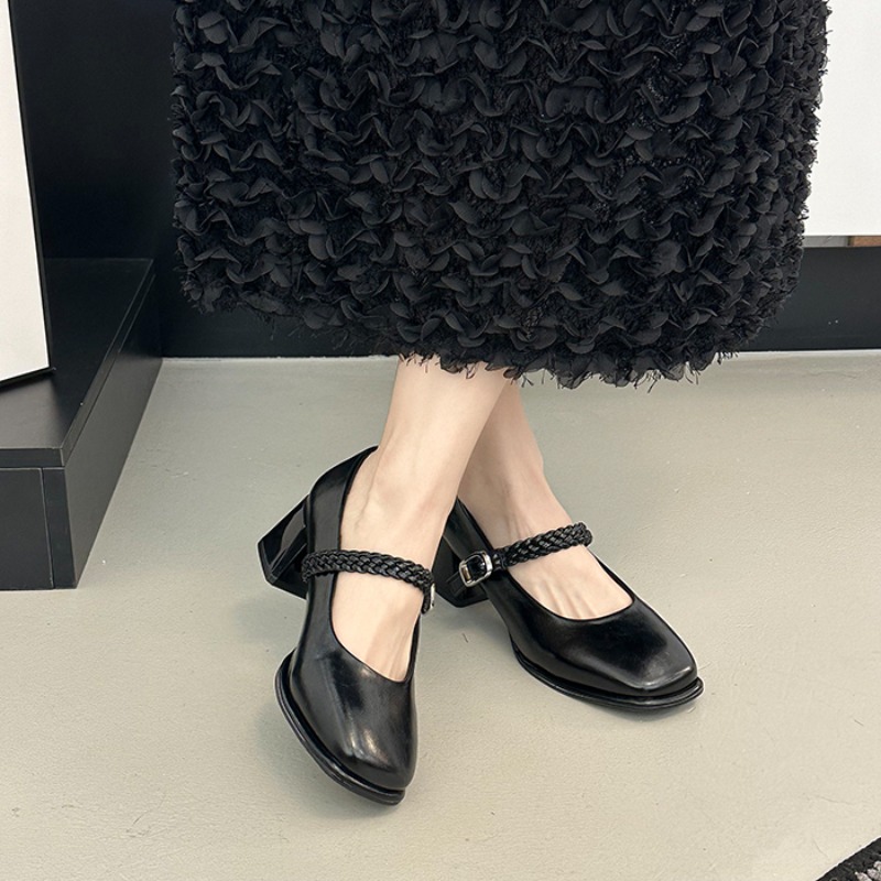 Spring Square Toe Thick Heel W - Women'S Fashion Korea incelemesi ve fiyatı