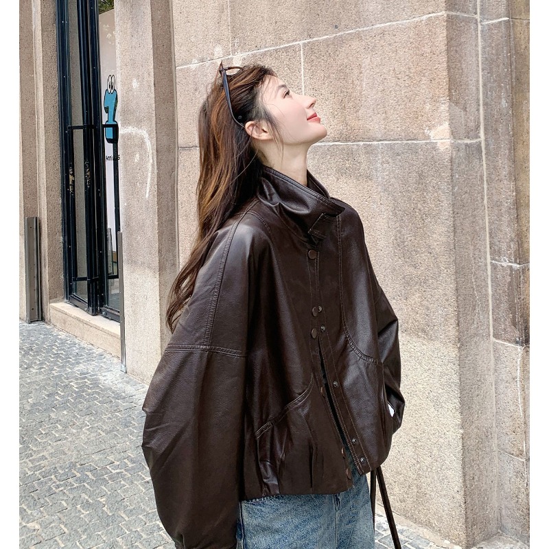 Vintage Leather Jackets for Wo - Women'S Fashion Bomber Jacket incelemesi ve fiyatı