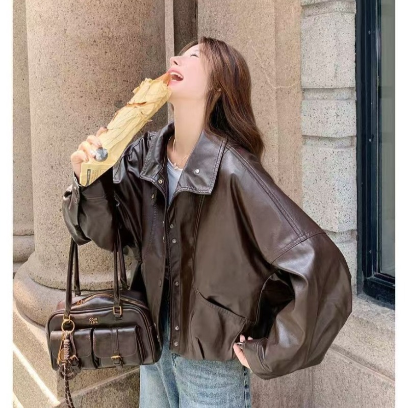 Vintage Leather Jackets for Wo - Women'S Fashion Bomber Jacket incelemesi ve fiyatı