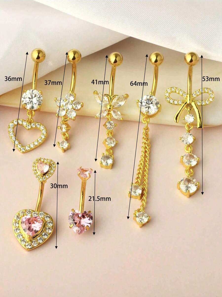 7pcs 14G Silver-Tone Crystal D - Women Fashion Rings incelemesi ve fiyatı