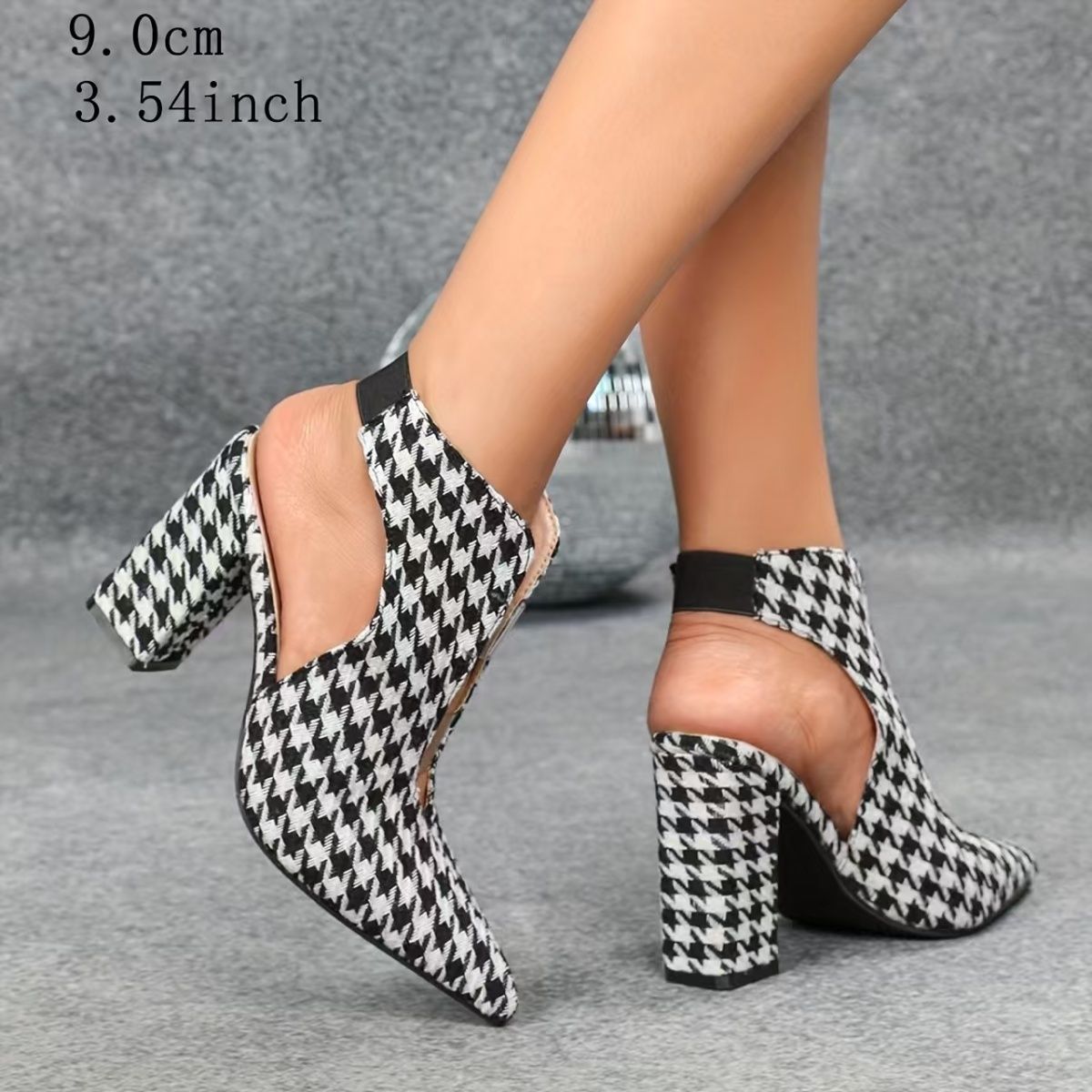 Fashion Houndstooth Cowboy Boo - Women'S Fashion Leather Boots incelemesi ve fiyatı