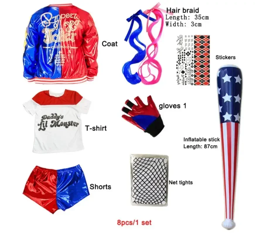 Costumes de cosplay Harley Qui - Knitted Vest Women incelemesi ve fiyatı