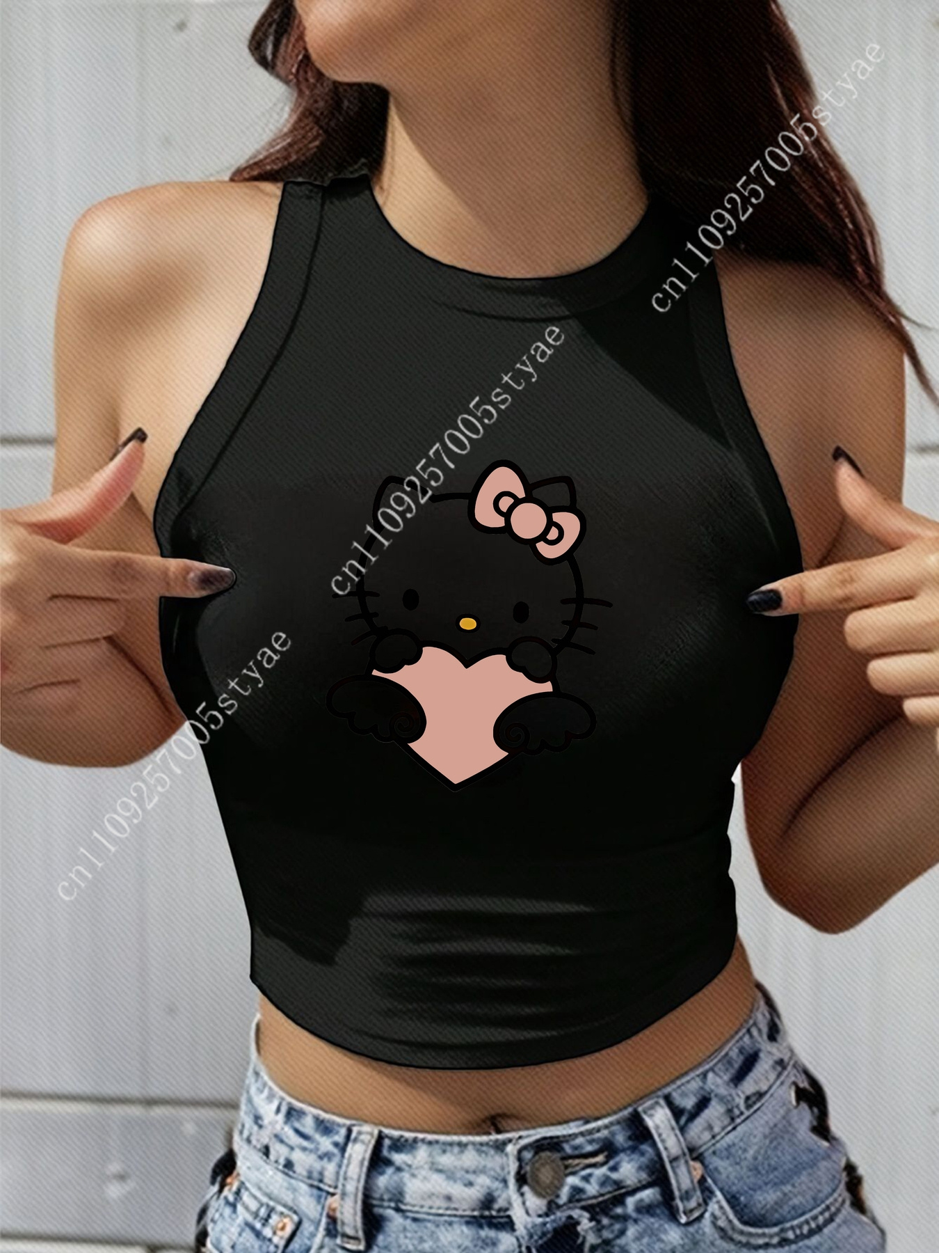 HELLO KITTY Classic Round Neck - Knitted Vest Women incelemesi ve fiyatı