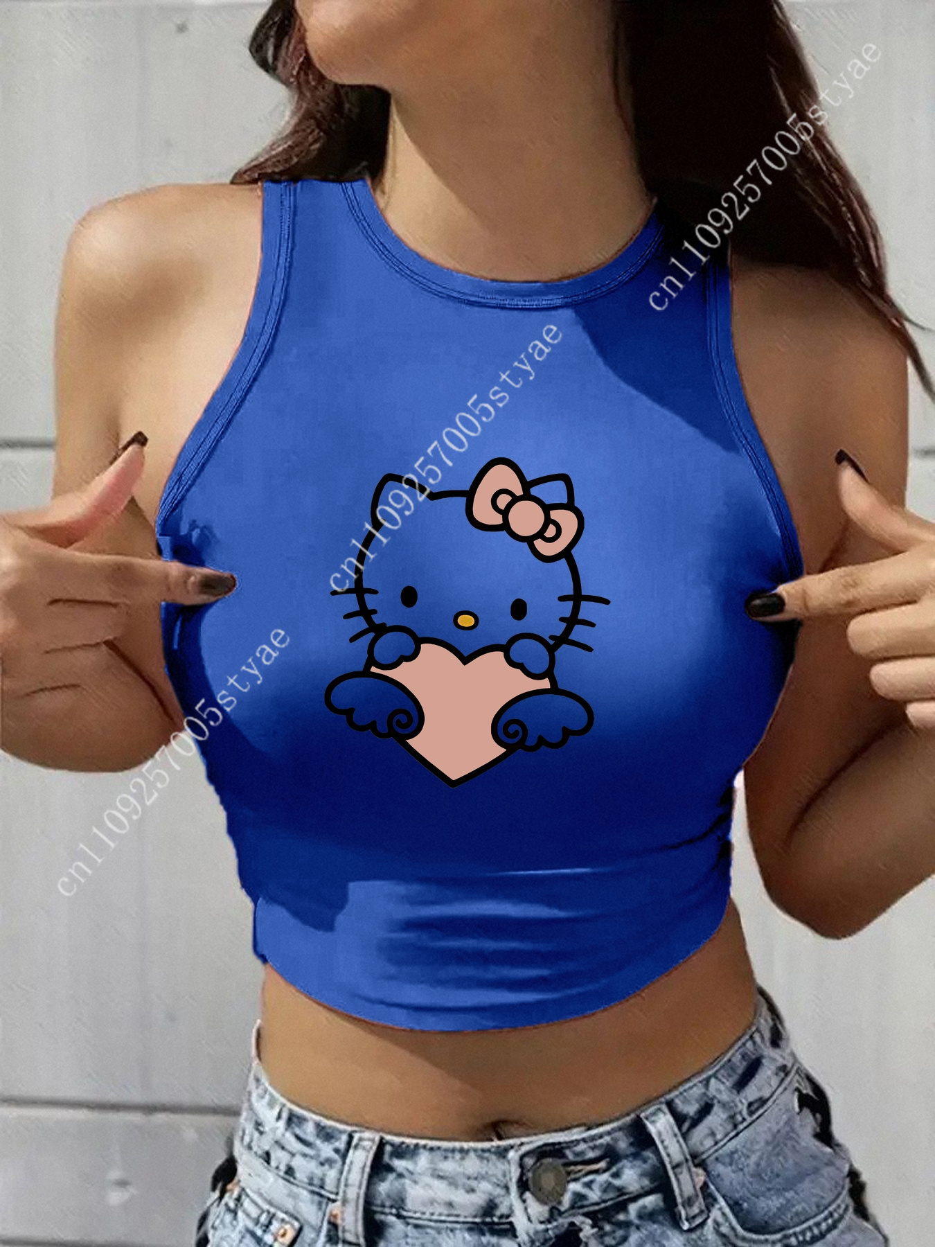 HELLO KITTY Classic Round Neck - Knitted Vest Women incelemesi ve fiyatı