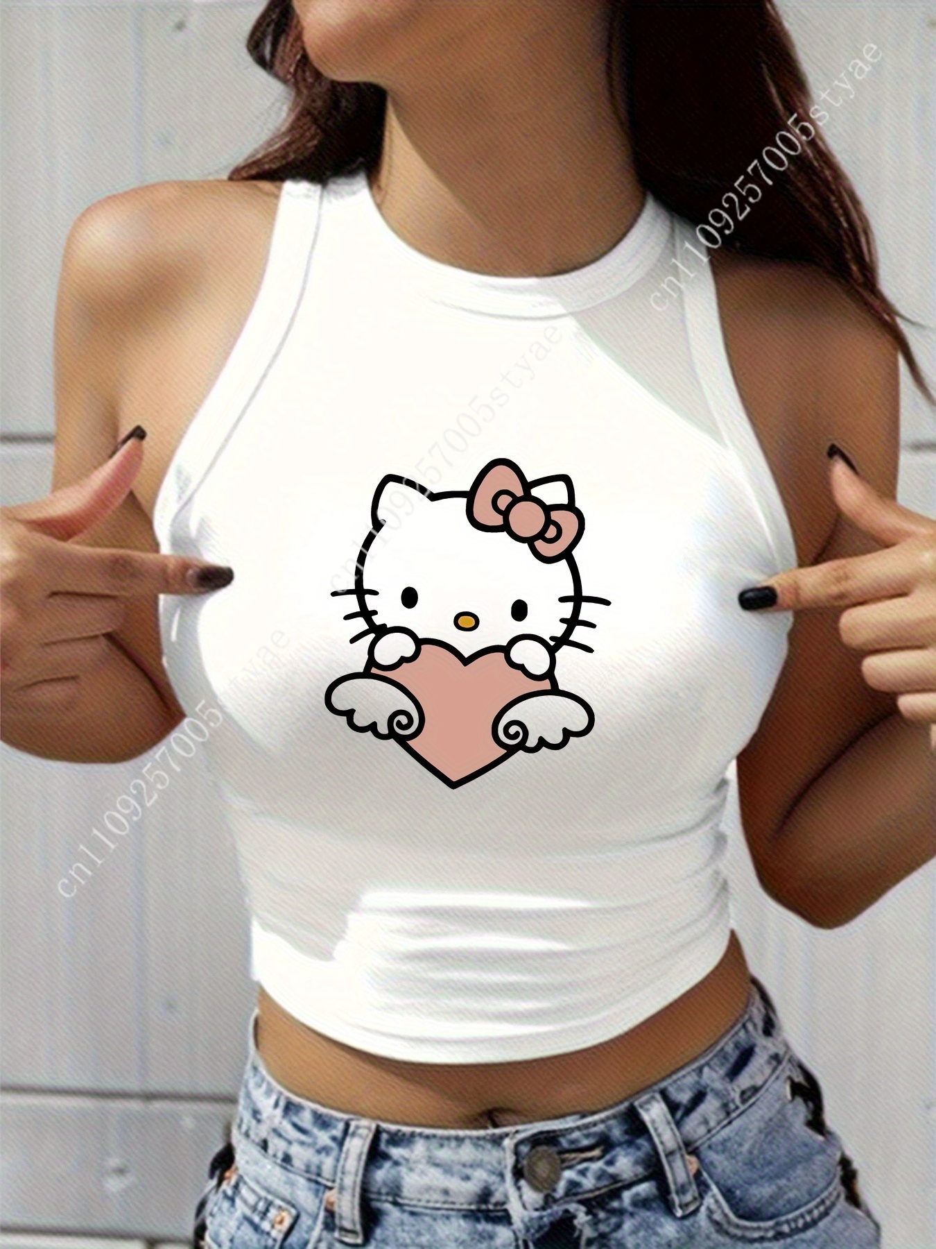 HELLO KITTY Classic Round Neck - Knitted Vest Women incelemesi ve fiyatı