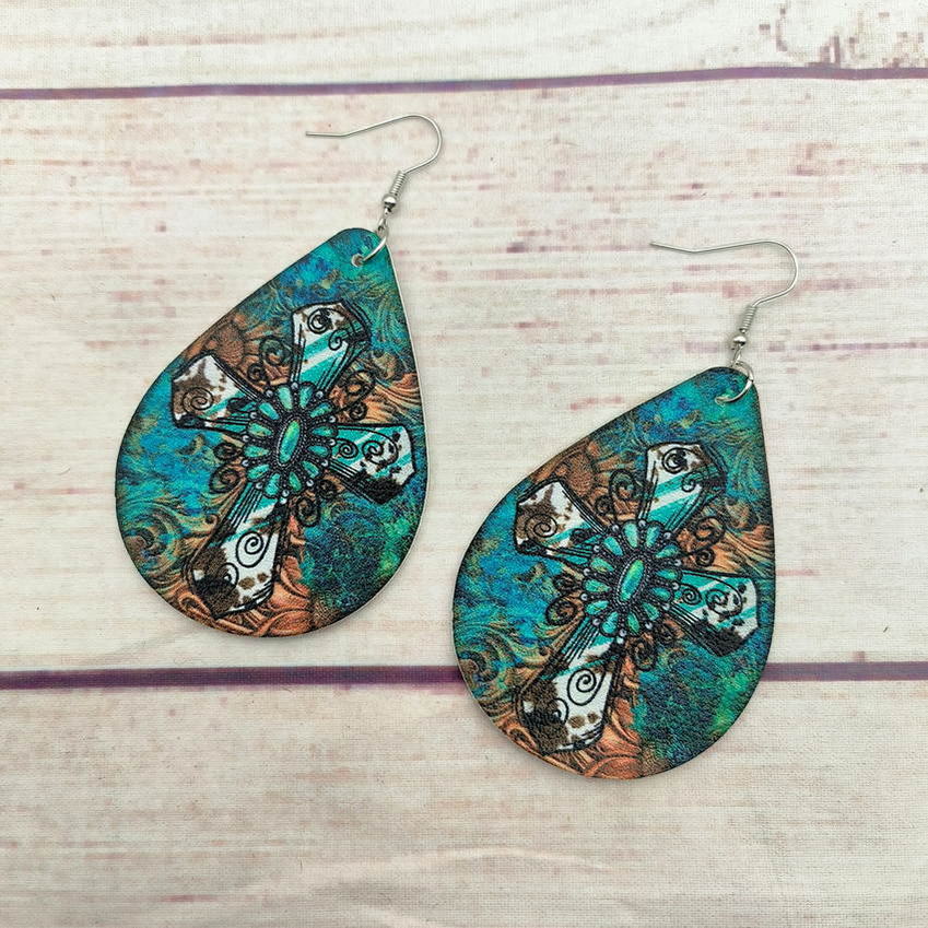 Wild West Teardrop Cross Earri - Women'S Fashion Wild West incelemesi ve fiyatı