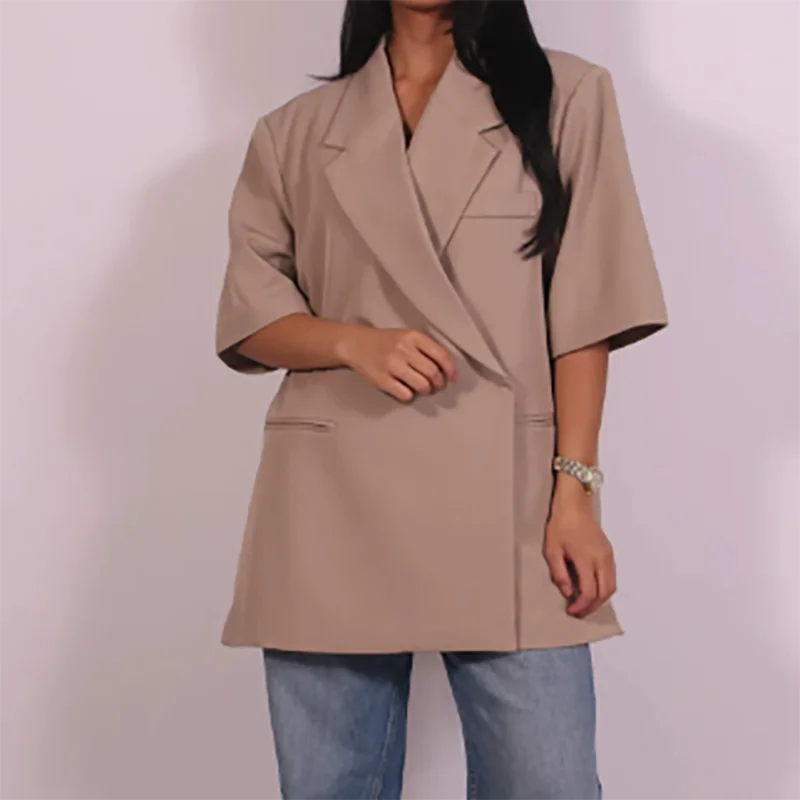 Ladies Loose Blazer Suit Solid - Blazer Women Oversized incelemesi ve fiyatı