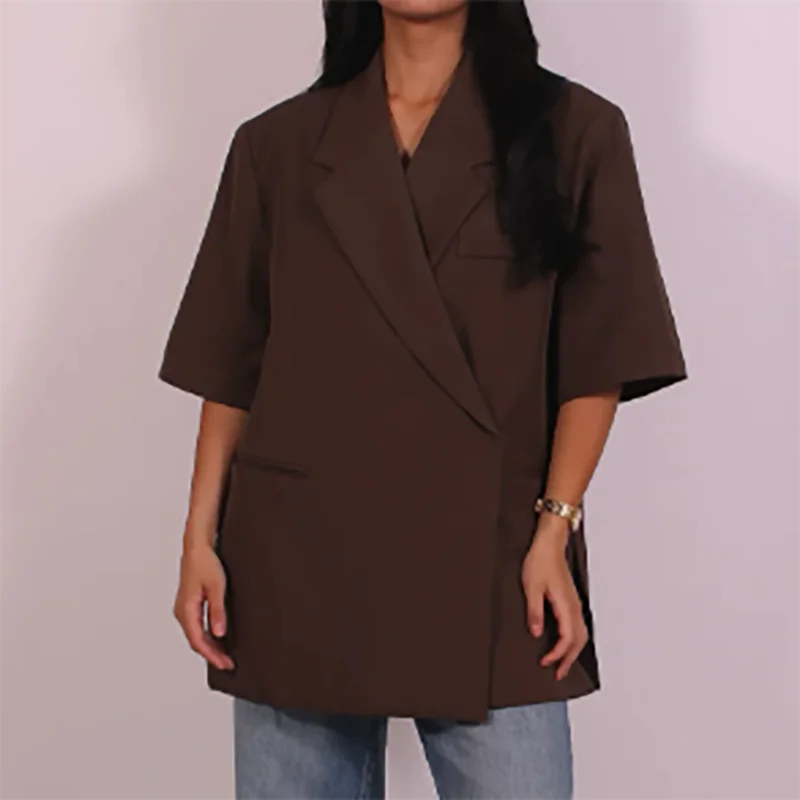 Ladies Loose Blazer Suit Solid - Blazer Women Oversized incelemesi ve fiyatı