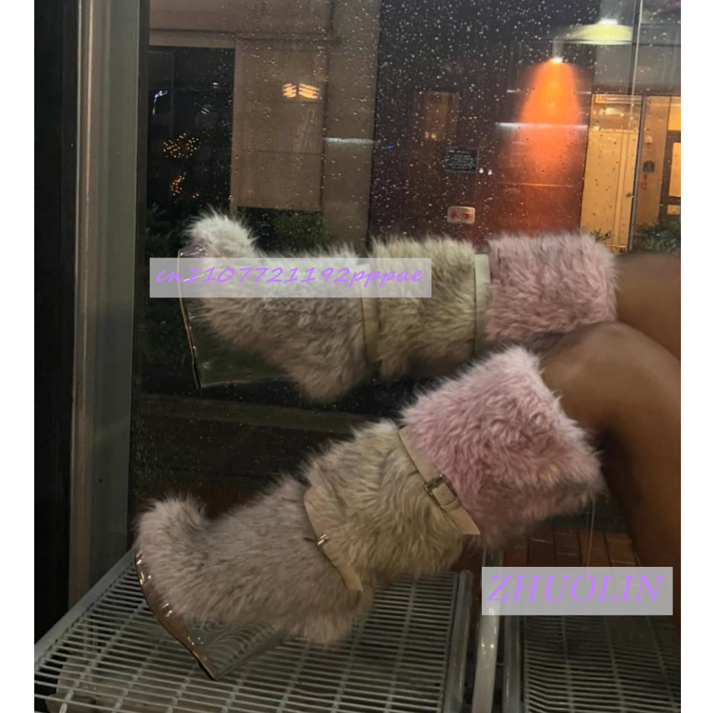 Winter Gradient Furry Transpar - Winter Fashion Women Boots incelemesi ve fiyatı