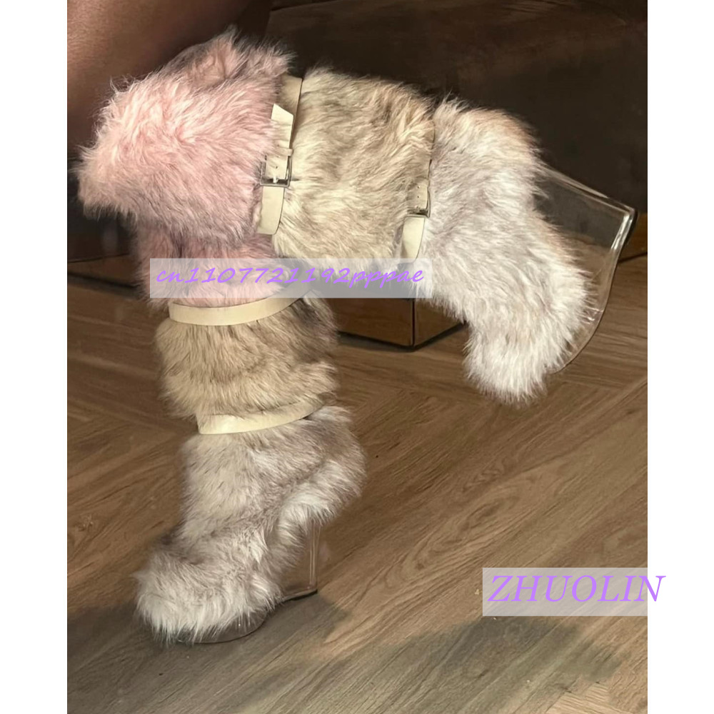 Winter Gradient Furry Transpar - Winter Fashion Women Boots incelemesi ve fiyatı