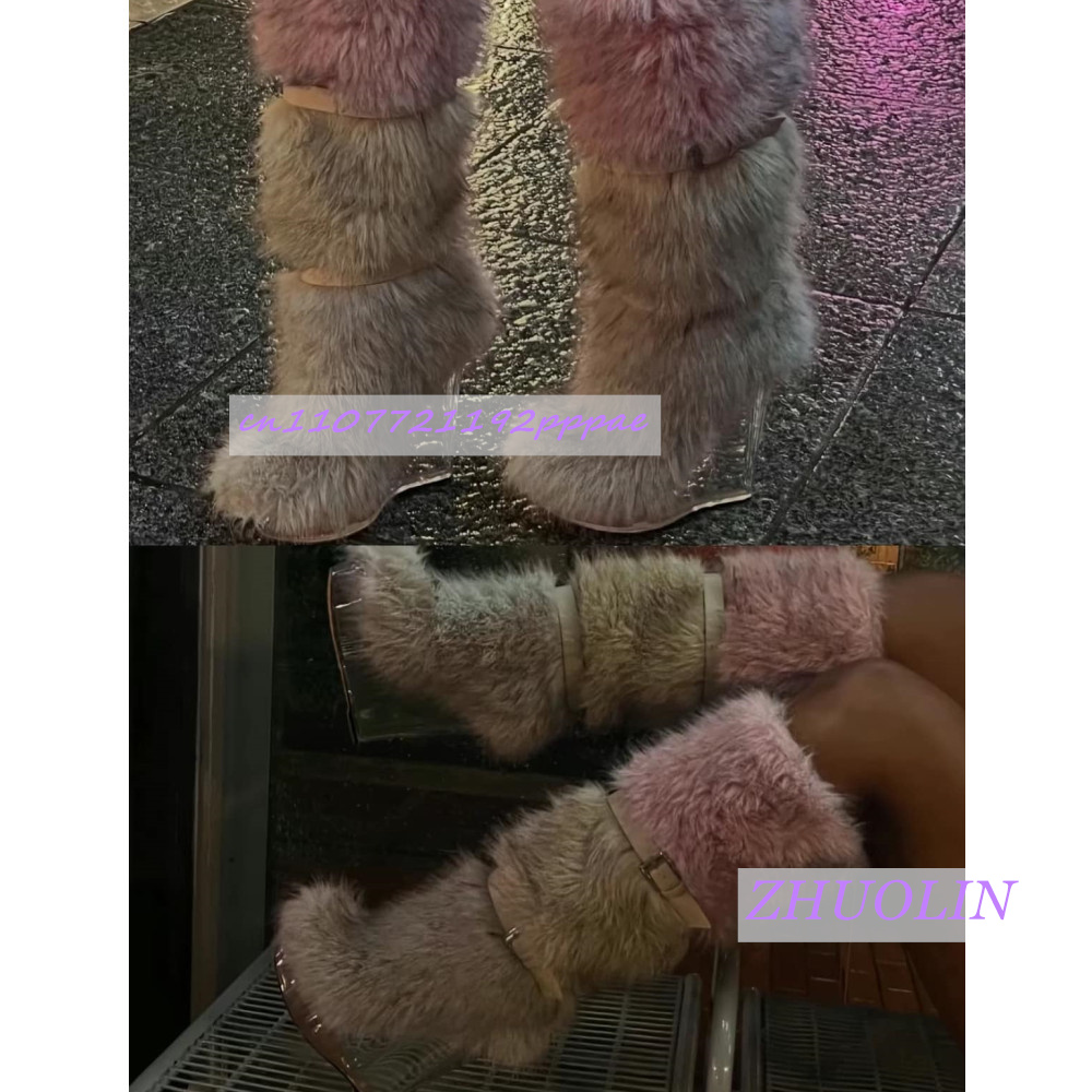 Winter Gradient Furry Transpar - Winter Fashion Women Boots incelemesi ve fiyatı