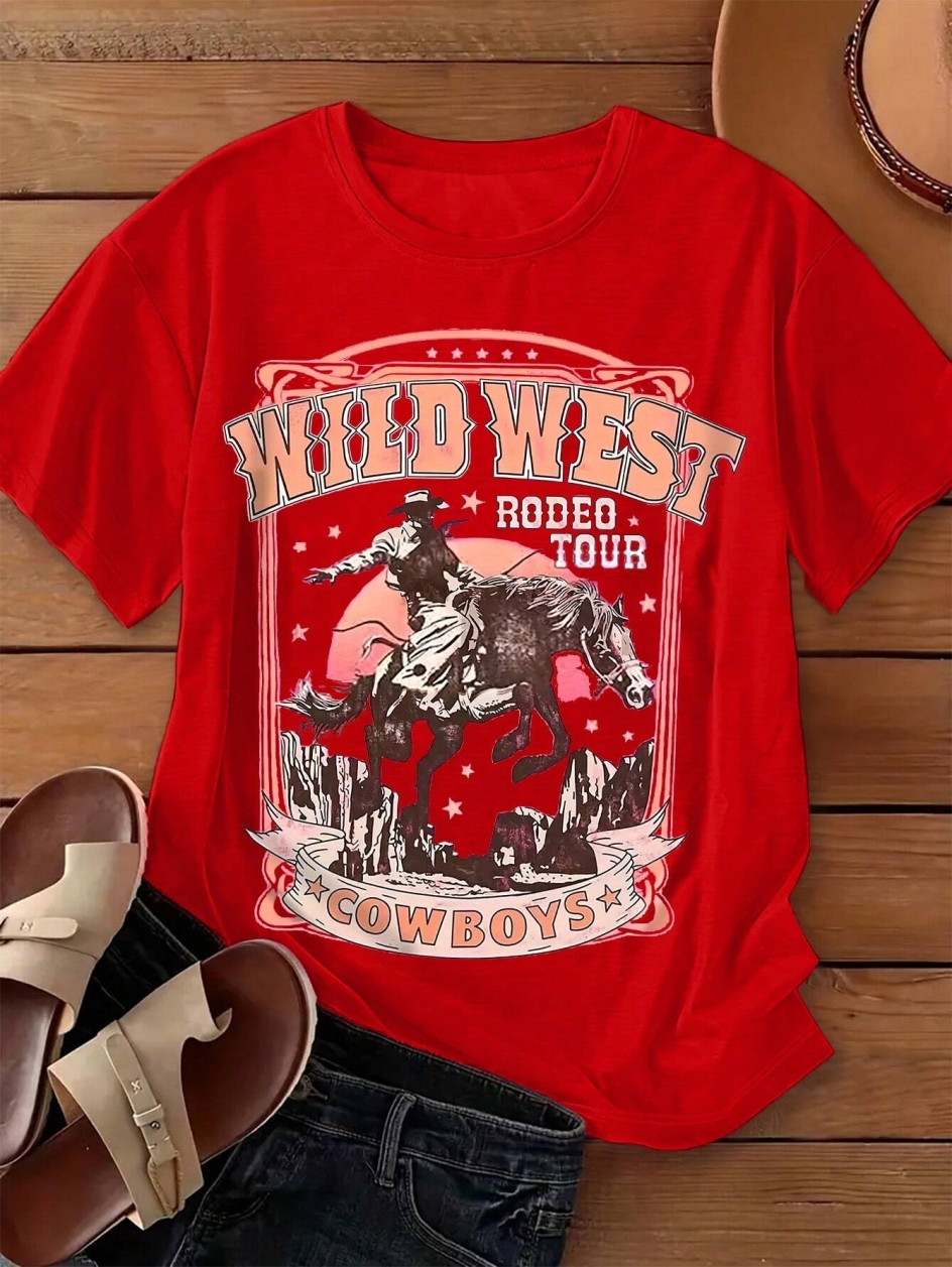Wild West Cowboys Printing Wom - Women'S Fashion Wild West incelemesi ve fiyatı