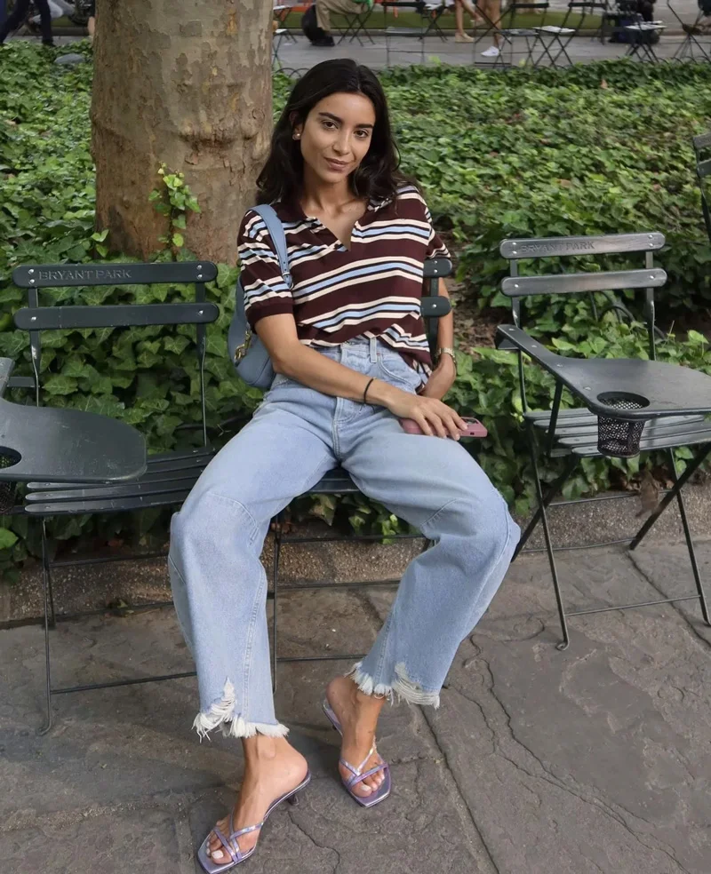 Women's Striped Relaxed Rugby  - Women'S Fashion Rugby Top incelemesi ve fiyatı