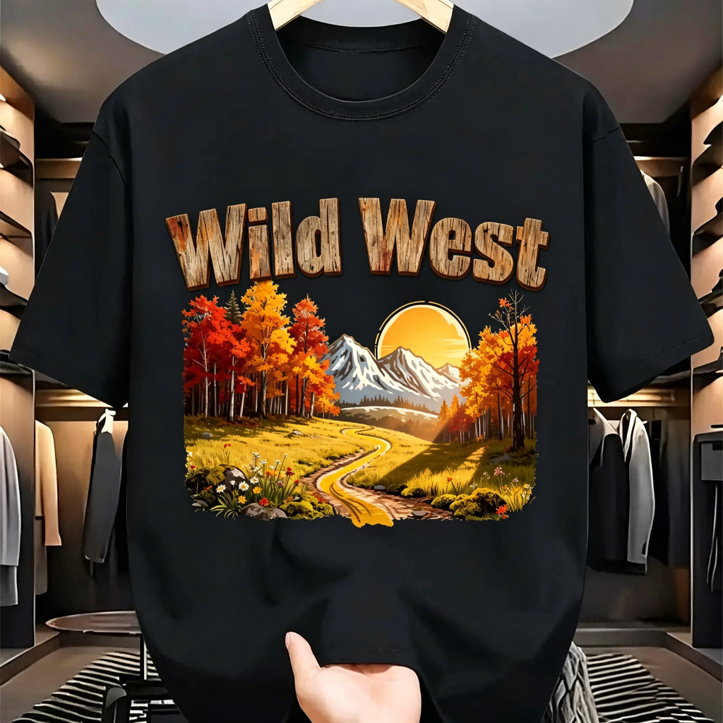 Black Cotton Crew Neck T-Shirt - Women'S Fashion Wild West incelemesi ve fiyatı