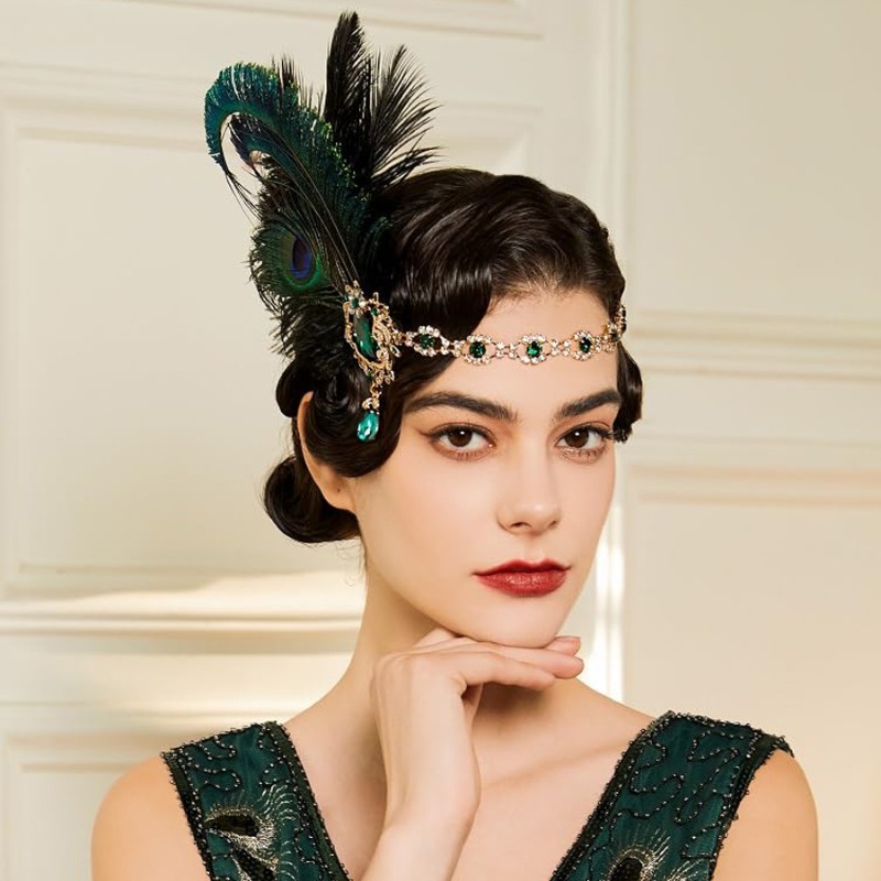 1920s Flapper Peacock Feather  - Women'S Fashion Roaring 20S incelemesi ve fiyatı