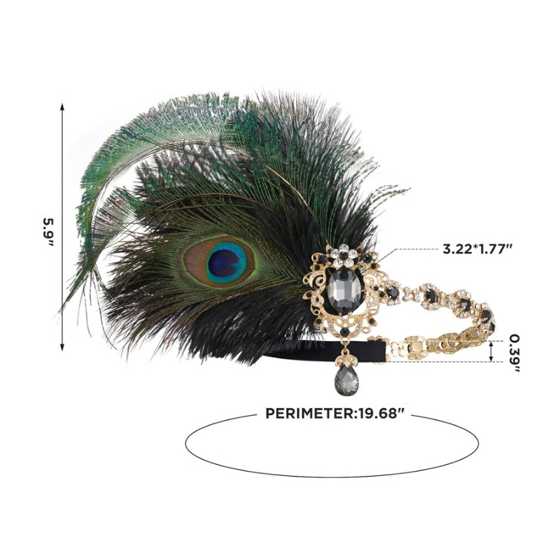 1920s Flapper Peacock Feather  - Women'S Fashion Roaring 20S incelemesi ve fiyatı
