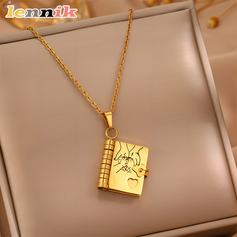 LENNIK Openable Book Necklace, - Women Fashion Open Now incelemesi ve fiyatı