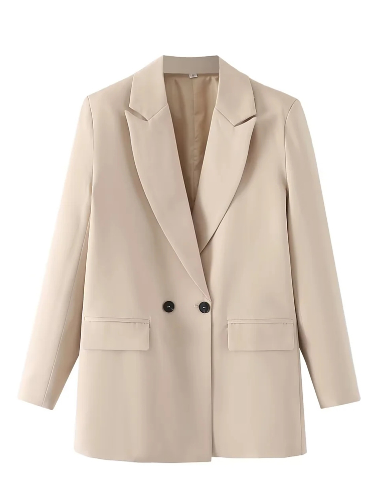 HXAO Blazer Woman Black Beige  - Blazer Women Oversized incelemesi ve fiyatı