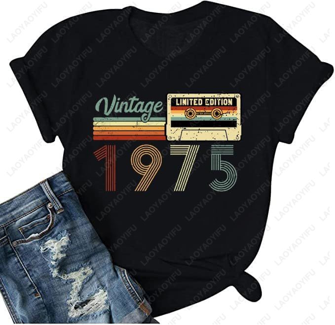 Vintage 1975 T-Shirts for Wome - Women'S Fashion In The 70S incelemesi ve fiyatı