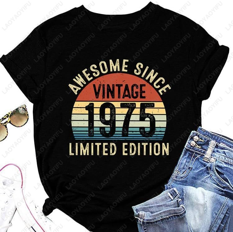 Vintage 1975 T-Shirts for Wome - Women'S Fashion In The 70S incelemesi ve fiyatı