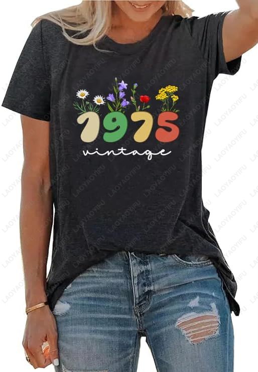 Vintage 1975 T-Shirts for Wome - Women'S Fashion In The 70S incelemesi ve fiyatı