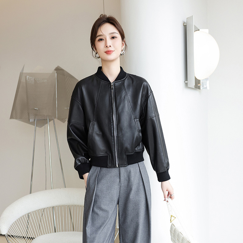 American Retro Faux Leather Ja - Women'S Fashion Bomber Jacket incelemesi ve fiyatı