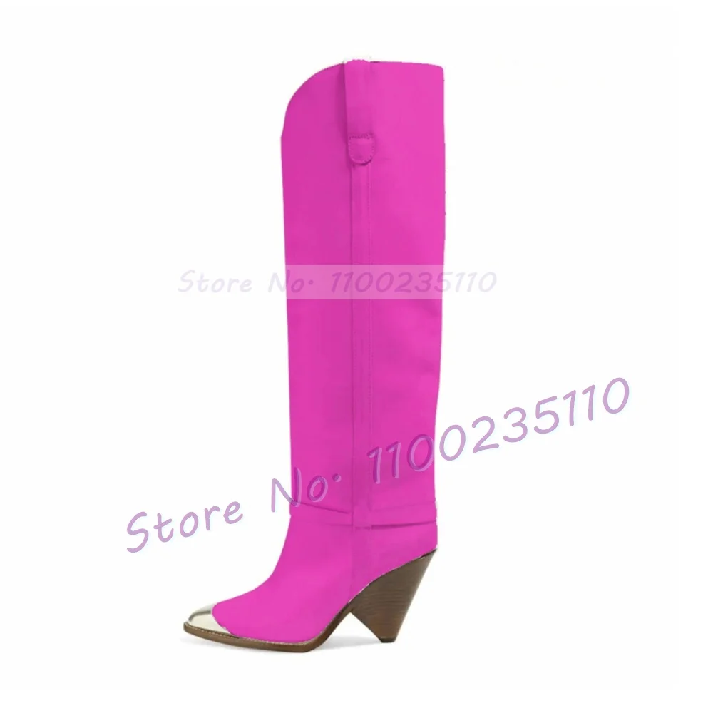 Silver Metal Toe Tan Knee-High - Winter Fashion Women Boots incelemesi ve fiyatı