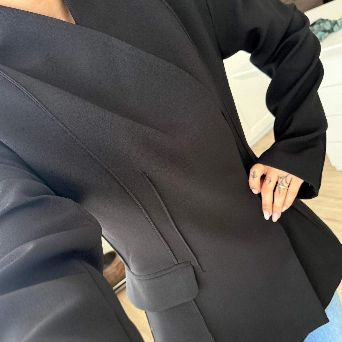 KT Brown Stand Collar Asymmetr - Blazer Women Oversized incelemesi ve fiyatı