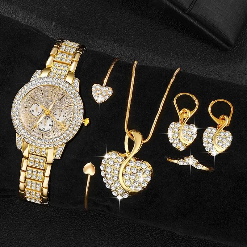 Women's Quartz Watch Gold Luxu - Women Fashion Rings incelemesi ve fiyatı