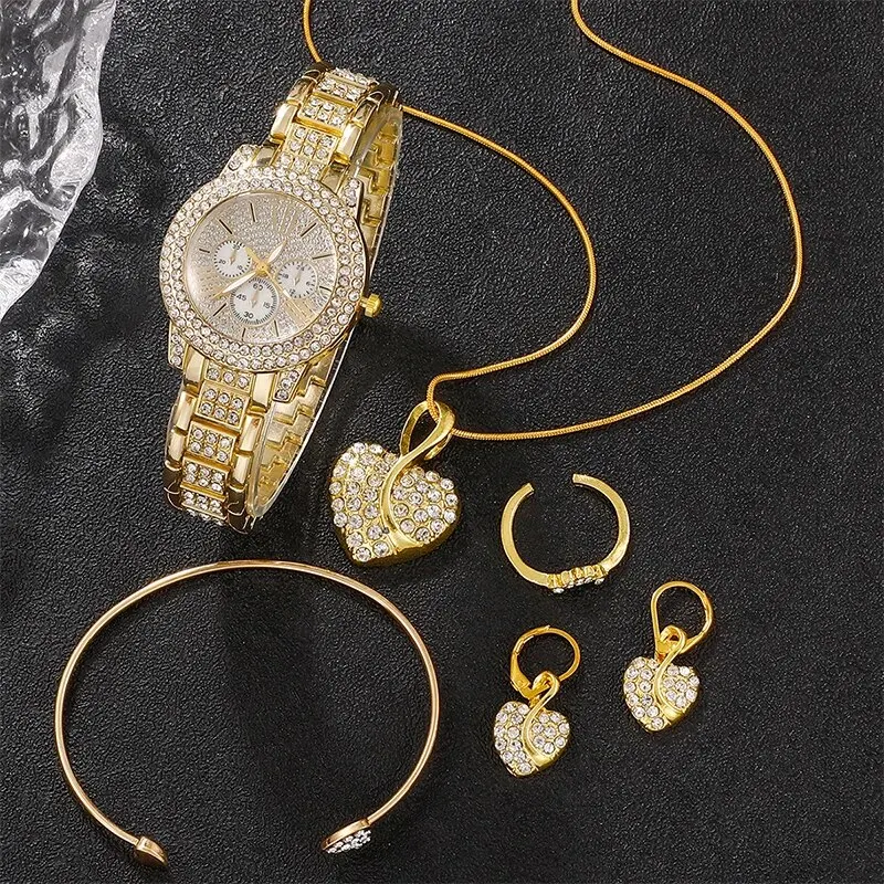 Women's Quartz Watch Gold Luxu - Women Fashion Rings incelemesi ve fiyatı
