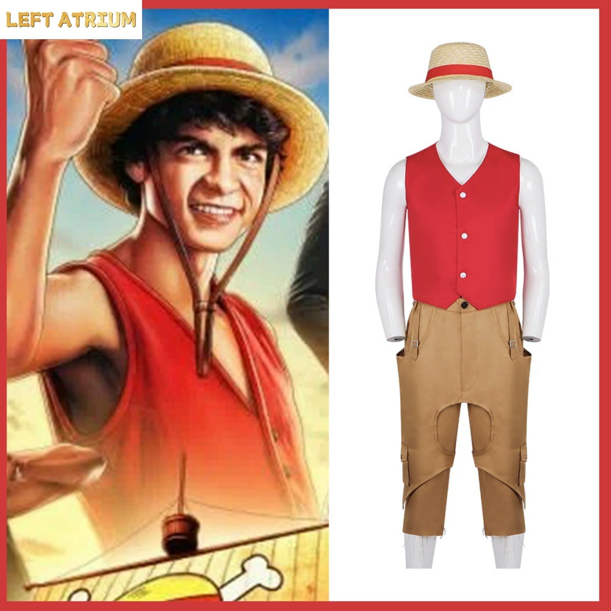 Anime Movies Monkey D. Luffy C - Knitted Vest Women incelemesi ve fiyatı
