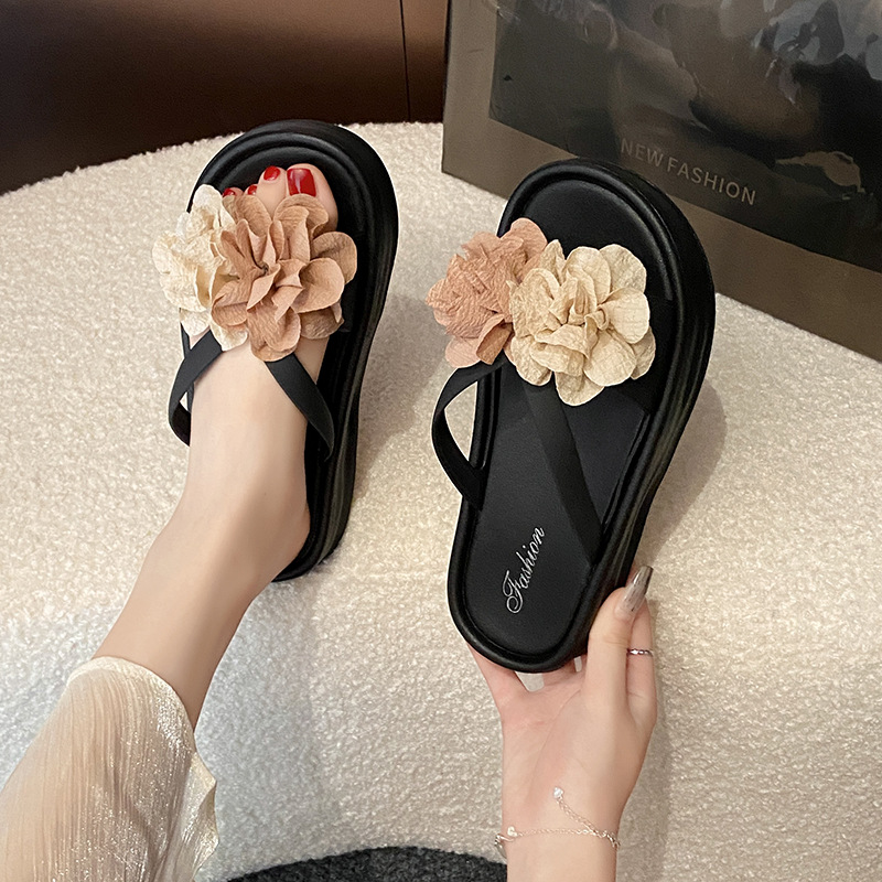 Two-Tone Floral Platform Sanda - Women'S Fashion Korea incelemesi ve fiyatı