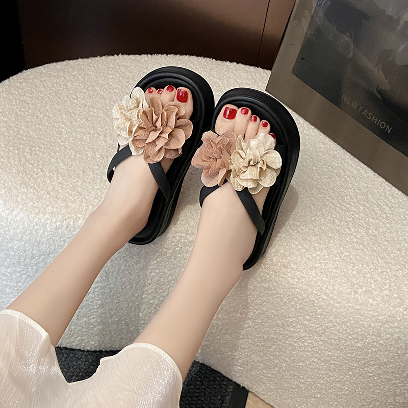 Two-Tone Floral Platform Sanda - Women'S Fashion Korea incelemesi ve fiyatı