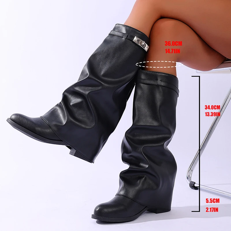 Brand Design Black Pu Leather  - Women'S Fashion Leather Boots incelemesi ve fiyatı