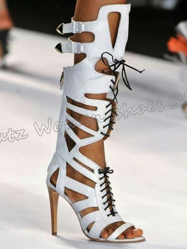 Sneaker Boot Knee High Lace-Up - Women'S Fashion Leather Boots incelemesi ve fiyatı
