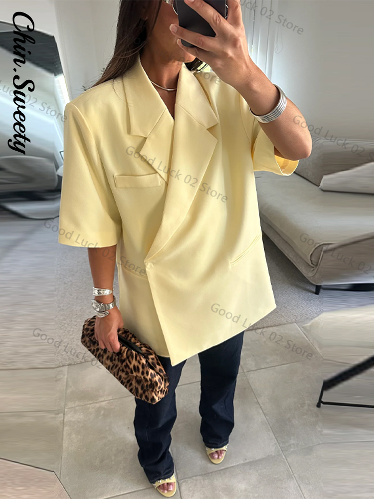 Casual Women's Blazer Coat Sho - Blazer Women Oversized incelemesi ve fiyatı