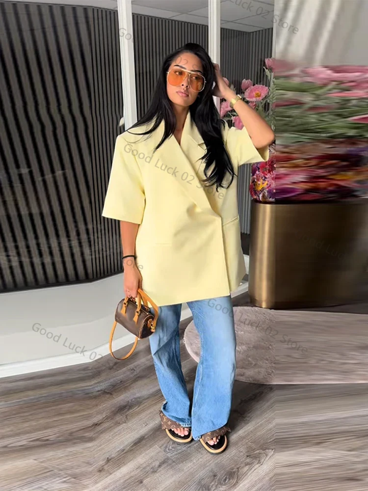 Casual Women's Blazer Coat Sho - Blazer Women Oversized incelemesi ve fiyatı