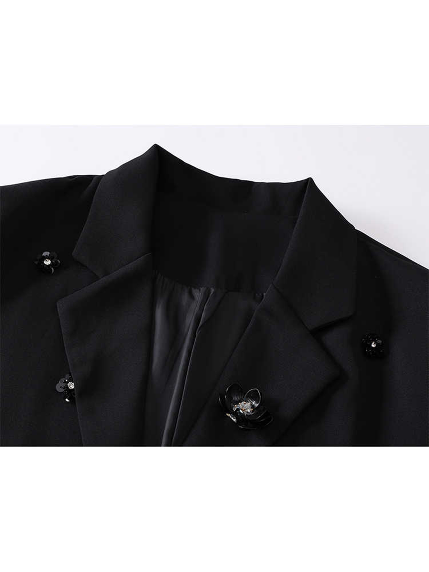 Women Black Gothic 3D Floral B - Blazer Women Oversized incelemesi ve fiyatı